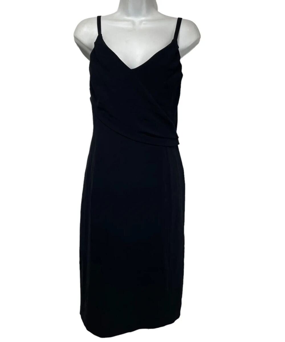 max mara black V-neck spaghetti strap Evening Cocktail dress US Size 8